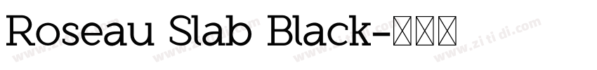 Roseau Slab Black字体转换